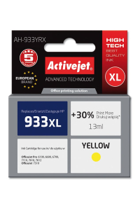 Obrázok pre Activejet AH-933YRX (náhradní inkoust HP 933XL CN056AE; Premium; 13 ml; žlutý)