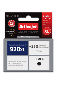 Obrázok pre Activejet AH-920BCX Inkoust (náhrada za HP 920XL CD975AE; Premium; 50 ml; černý)