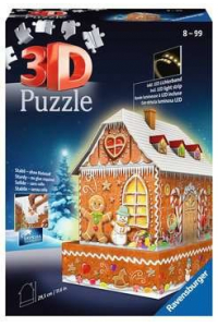 Obrázok pre Ravensburger Christmas Gingerbread House Night Edition 3D puzzle 216 kusů Budovy