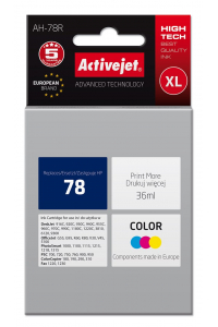 Obrázok pre Activejet Ink AH-78R pro tiskárny HP, Náhradní inkoust HP 78 C6578D; Premium; 36 ml; barevný