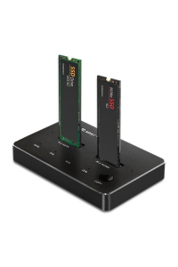 Obrázok pre Qoltec 52274 Dokovací stanice pro SSD disk M.2 | NVMe | SATA | USB-C | DUAL 2 x 2 TB