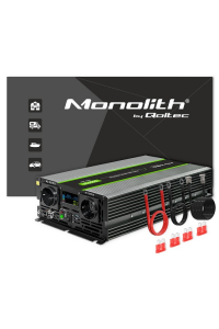 Obrázok pre Qoltec 51923 Čistý sinusový invertorový monolit | 3000W | 6000W | 24V až 230V | LCD