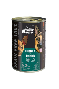 Obrázok pre SUPER BENO Turkey and rabbit - mokré krmivo pro psy - 415g