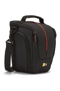 Obrázok pre Case Logic | DCB-306 SLR Camera Bag | Black | * Designed to fit an SLR camera with standard zoom lens attached * Internal zippered pocket stores memory cards, filter or lens cloth * Side zippered pockets store an extra battery, cables, lens cap, or small