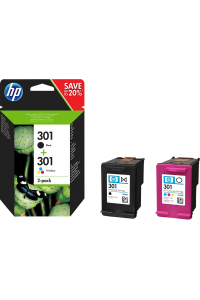 Obrázok pre HP 301 Dvojbalení černé/tříbarevné originální inkoustové kazety