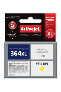 Obrázok pre Activejet AH-364YCX Inkoust (náhradní inkoust HP 364XL CB325EE; Premium; 12 ml; žlutý)