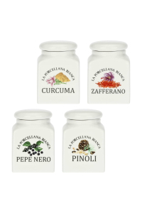 Obrázok pre Set of 4 Conserva Spice Containers - White, 175 ml