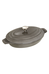 Obrázok pre Oval baking dish with lid Staub - Graphite