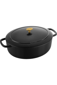 Obrázok pre Ballarini Bellamonte Oval Cast Iron Casserole - Black, 6.5 ltr