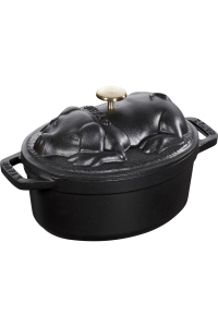 Obrázok pre STAUB SPECIAL COCOTTE Garnek żeliwny owalny świnia 1 ltr, czarny