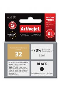Obrázok pre Activejet Inkoust AL-32R (náhradní inkoust Lexmark 32 18C0032E; Premium; 25 ml; černý)
