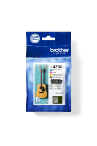 Brother LC-421XLVAL PagePack 4 kusů Originální Vysoká (XL) výtěžnost Černá, Azurová, Purpurová, Žlutá Obrázok pre Brother LC-421XLVAL PagePack 4 kusů Originální Vysoká (XL) výtěžnost Černá, Azurová, Purpurová, Žlutá