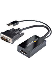 Obrázok pre StarTech.com DVI2DP2 adaptér k video kabelům 0,254 m DVI-D DisplayPort Černá