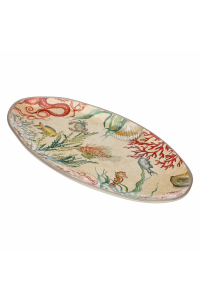 Obrázok pre ROSE&TULIPANI SEA LIFE Melamine oval tray 52 x 30 cm