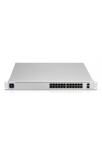 Obrázok pre Ubiquiti UniFi Pro 24-Port PoE Řízený L2/L3 Gigabit Ethernet (10/100/1000) Podpora napájení po Ethernetu (PoE) 1U Stříbrná