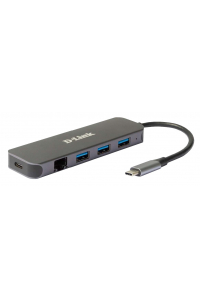 Obrázok pre D-Link DUB-2334 dokovací stanice/replikátor portů Kabel USB typu C Šedá