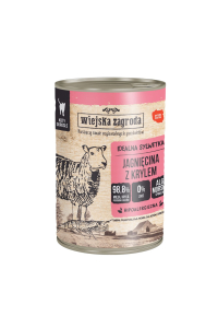 Obrázok pre WIEJSKA ZAGRODA Lamb with krill - mokré krmivo pro kočky - 400g
