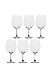 Obrázok pre Set of 6 Novello Burgundy Wine Glasses - Transparent, 710 ml