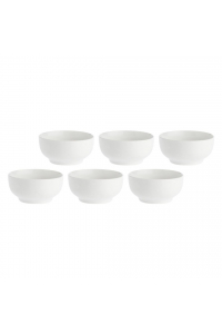 Obrázok pre Set of 6 small round bowls Villadeifiori - White, 15 cm