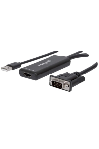 Obrázok pre Manhattan 152426 adaptér k video kabelům 1 m USB Type-A + VGA (D-Sub) HDMI Černá