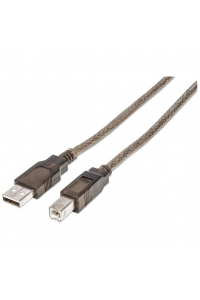 Obrázok pre Manhattan 510424 USB kabel USB 2.0 11 m USB A USB B Stříbrná