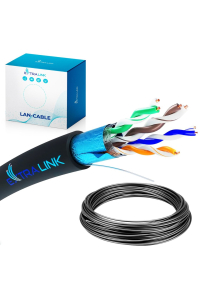 Obrázok pre Extralink CAT5E FTP (F/UTP) Zewnętrzny | Kabel sieciowy skrętka | 50M