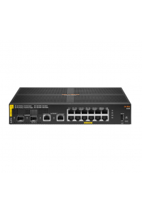 Obrázok pre HPE Aruba Networking 6100 12G Class4 PoE 2G/2SFP+ 139W Řízený L3 Gigabit Ethernet (10/100/1000) Podpora napájení po Ethernetu (PoE) 1U Černá