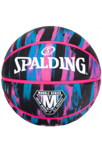 Obrázok pre Spalding Marble basketbalový míč černo-růžový velikost 7 84400Z