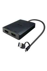 Obrázok pre i-tec CADUAL4KHDMI adaptér k video kabelům 0,27 m USB Type-A/USB Type-C 2 x HDMI Černá