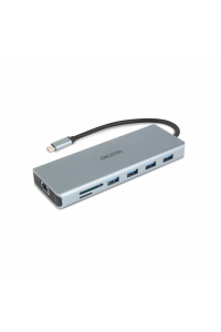 DICOTA D32065 rozbočovač rozhraní USB 3.2 Gen 1 (3.1 Gen 1) Type-C Stříbrná Obrázok pre DICOTA D32065 rozbočovač rozhraní USB 3.2 Gen 1 (3.1 Gen 1) Type-C Stříbrná