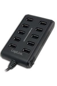 Obrázok pre LogiLink USB 2.0 10-Port Hub with On/Off Switch 480 Mbit/s