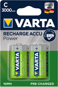 Obrázok pre VARTA HR14 C Recharge Accu Power 3000 mAh 56714 Dobíjení akumulátorů 2 kusů Zelená