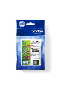 Obrázok pre Brother LC422XLVAL inkoustová náplň 4 kusů Originální Černá, Azurová, Purpurová, Žlutá