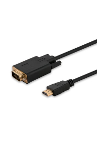 Obrázok pre Savio CL-103 adaptér k video kabelům 1,8 m HDMI Typ A (standardní) VGA (D-Sub) Černá