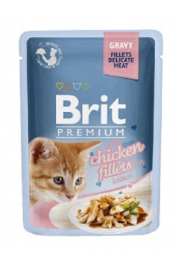 Obrázok pre BRIT Premium Kitten Chicken fillets - mokré krmivo pro kočky - 85g