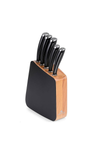 Obrázok pre Gerlach Set of Kitchen Knives in a wooden black loft sharp, 5 pcs