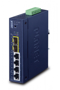 Obrázok pre PLANET Industrial L2/L4 4-Port Řízený L2/L4 Gigabit Ethernet (10/100/1000) Modrá