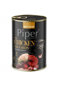 Obrázok pre DOLINA NOTECI Piper Junior Chicken gizzards with beetroot - vlhké krmivo pro psy - 400g