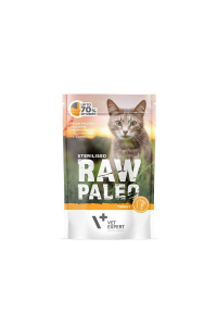 Obrázok pre RAW PALEO Adult Cat Sterilized Turkey - mokré krmivo pro kočky - 100 g