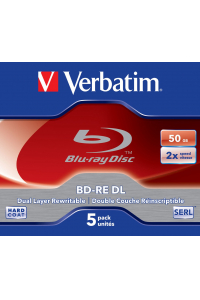 Obrázok pre Verbatim BD-RE DL 50GB 2 x 5 Pack Jewel Case 5 kusů