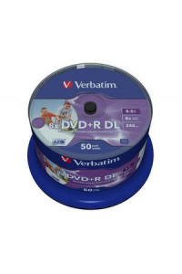 Obrázok pre Verbatim 43703 prázdné DVD 8,5 GB DVD-R 50 kusů