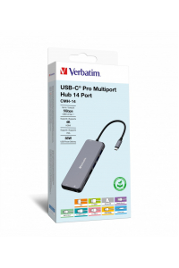 Obrázok pre Verbatim CMH-14 USB typu C 5000 Mbit/s Stříbrná