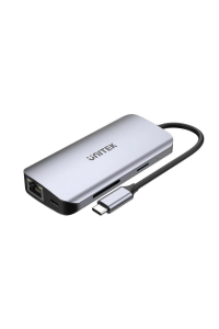 Obrázok pre UNITEK ACTIVE HUB USB-C 2X HDMI 4K, RJ45, PD 100W