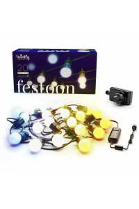 Obrázok pre Lehký řetěz Twinkly Feston 20 žárovek AWW LED 10 m (TWF020GOP-BEU)