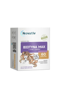 Obrázok pre Novativ Biotin MAX+Cync+Silicon 60 tablet + 15 tablet zdarma