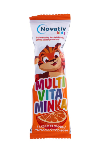 Obrázok pre Novativ kids Multivitamínová lízátka, 30 ks ( příchuť pomeranč)