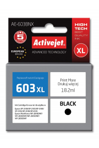 Obrázok pre Activejet Inkoust AE-603BNX (náhradní inkoust Epson 603XL T03A14; Supreme; 18,2 ml; černý)