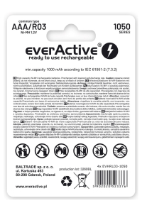 Obrázok pre Nabíjecí baterie everActive Ni-MH R03 AAA 550 mAh Infinity Line