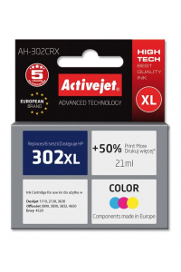 Obrázok pre Activejet Inkoust AH-302CRX (náhradní inkoust HP 302XL F6U67AE; Premium; 21 ml; barevný)
