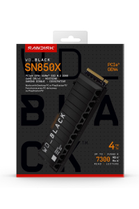 Obrázok pre Western Digital WD_BLACK SN850X NVMe 4 TB M.2 PCI Express 4.0